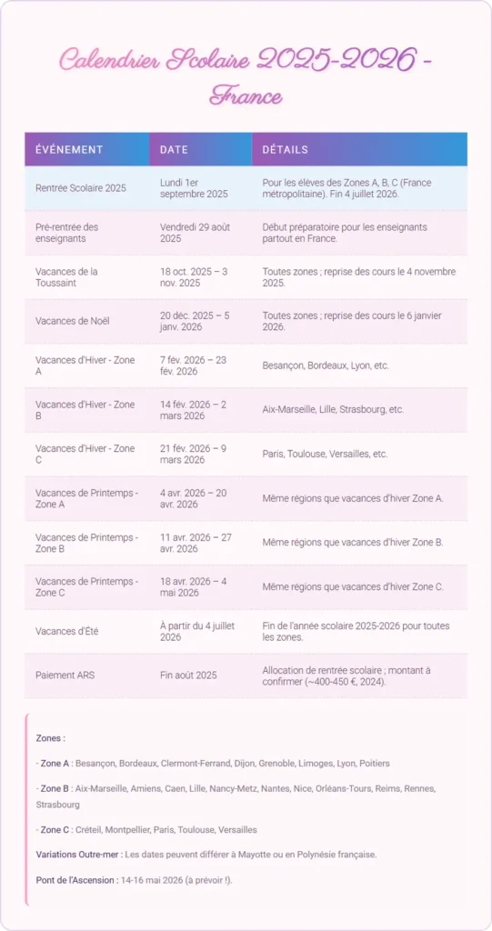 Rentrée Scolaire 2025: Dates et Calendrier France 1 Rentrée Scolaire 2025 en France Dates, Calendrier